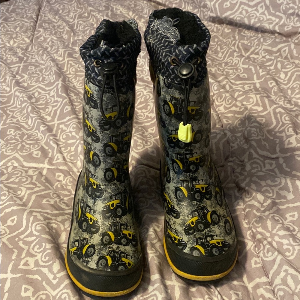Western Chief Kids Tractor Rain Boots - Yellow and Black